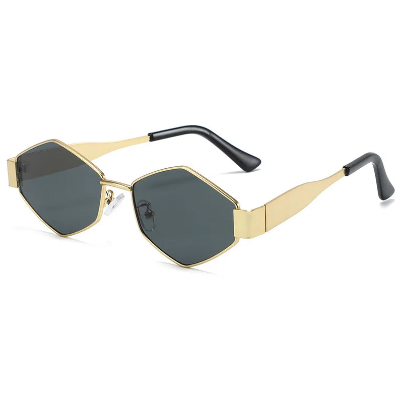 Vintage Polygon Sunglasses – UV400 Protection