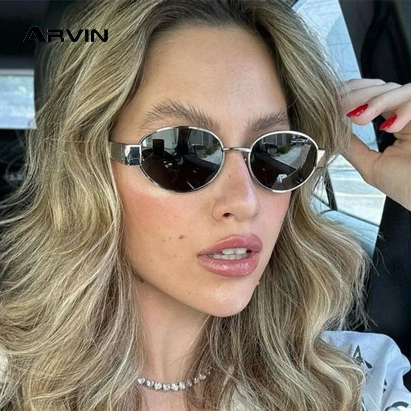 Retro Oval Sunglasses – UV400 Protection