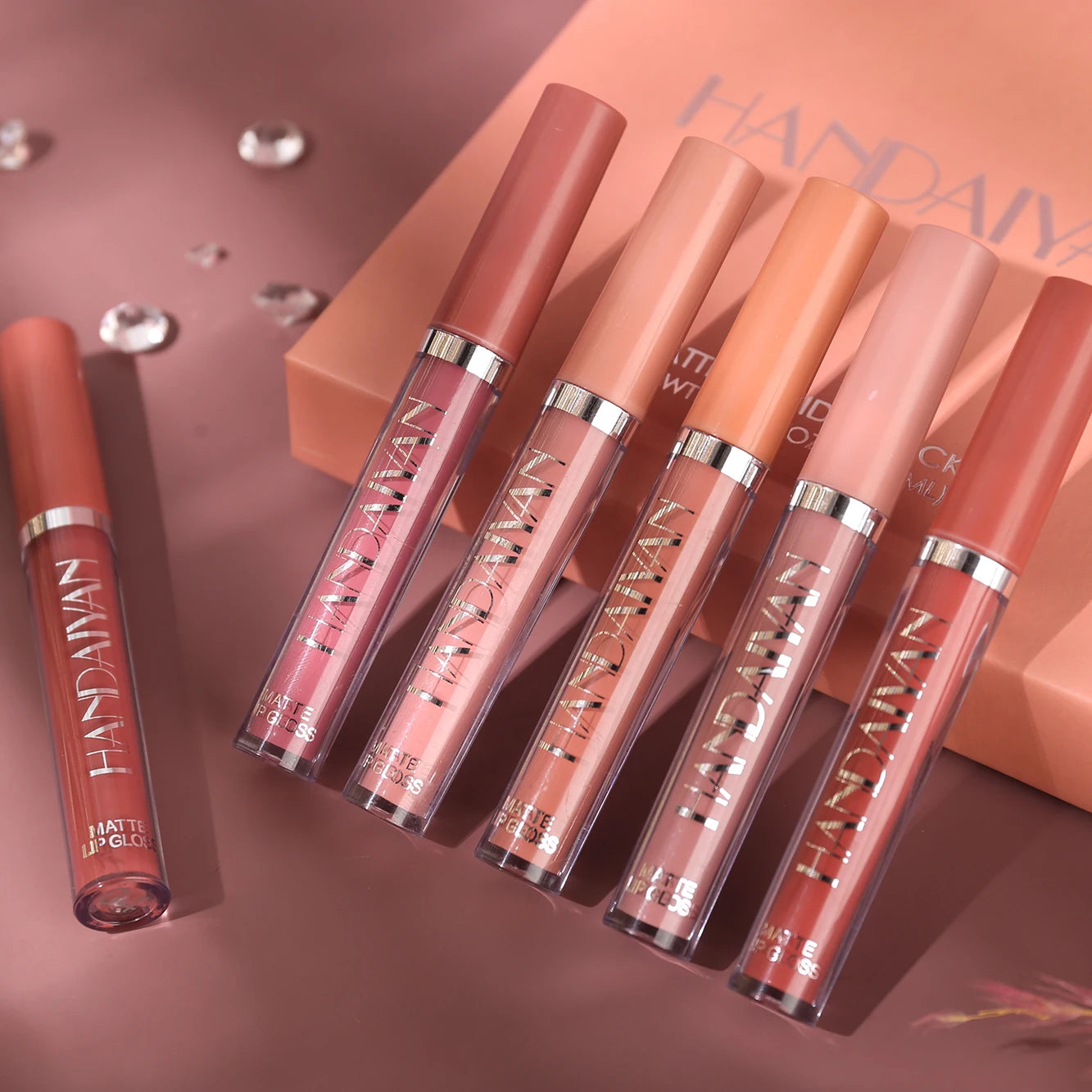 HANDAIYAN 6-Piece Liquid Lipstick Set - Long-Lasting Matte Finish