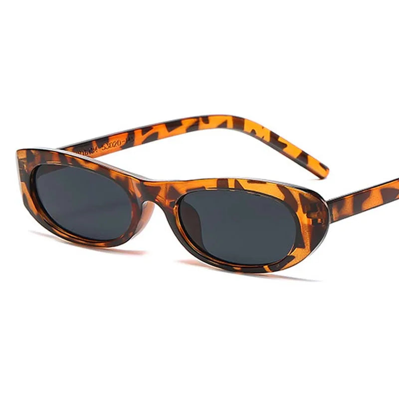 Small Frame Oval Sunglasses – UV400, Mirror Lens, Women's Vintage Style