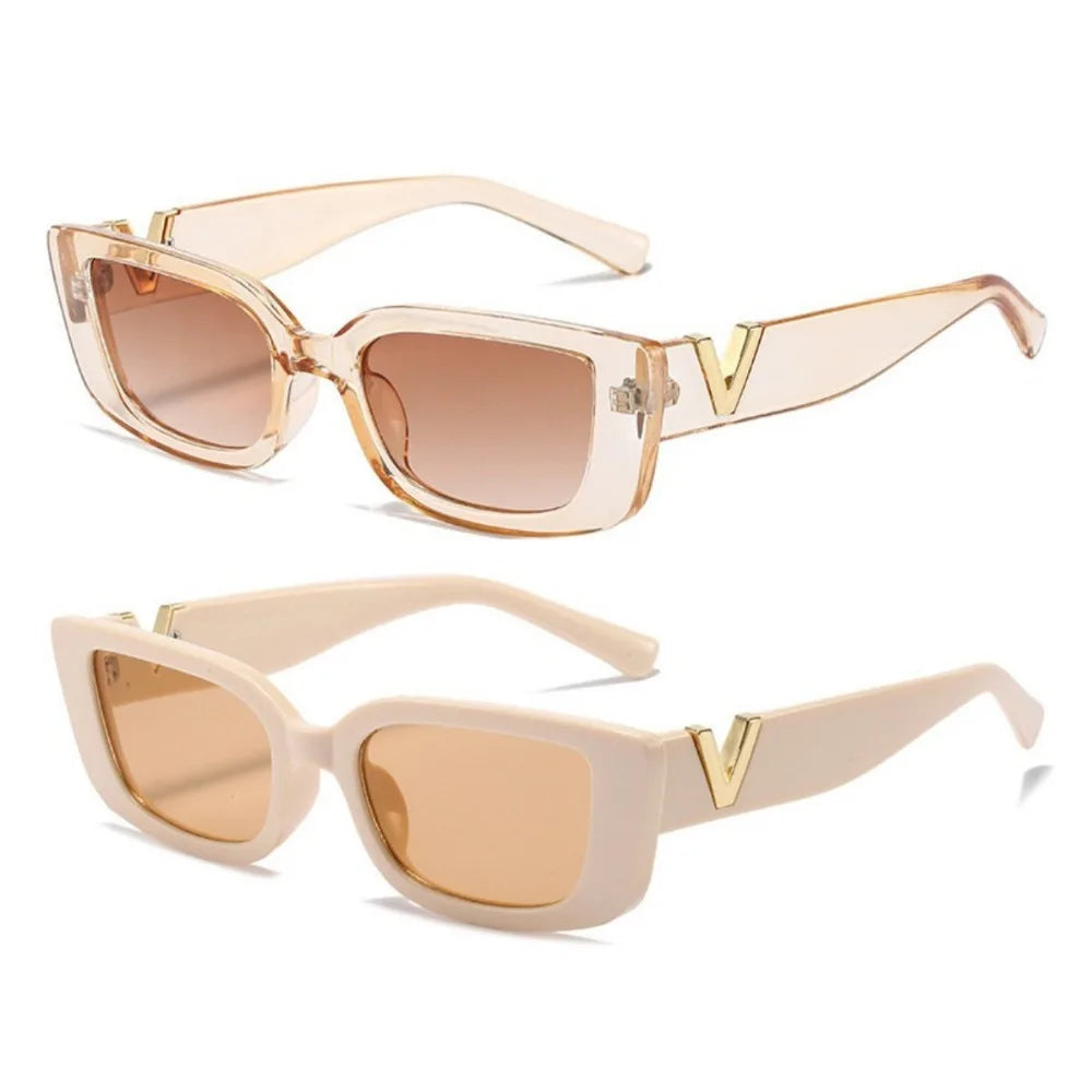 Retro Rectangle Sunglasses – UV400 Protection, Unisex Fashion Design