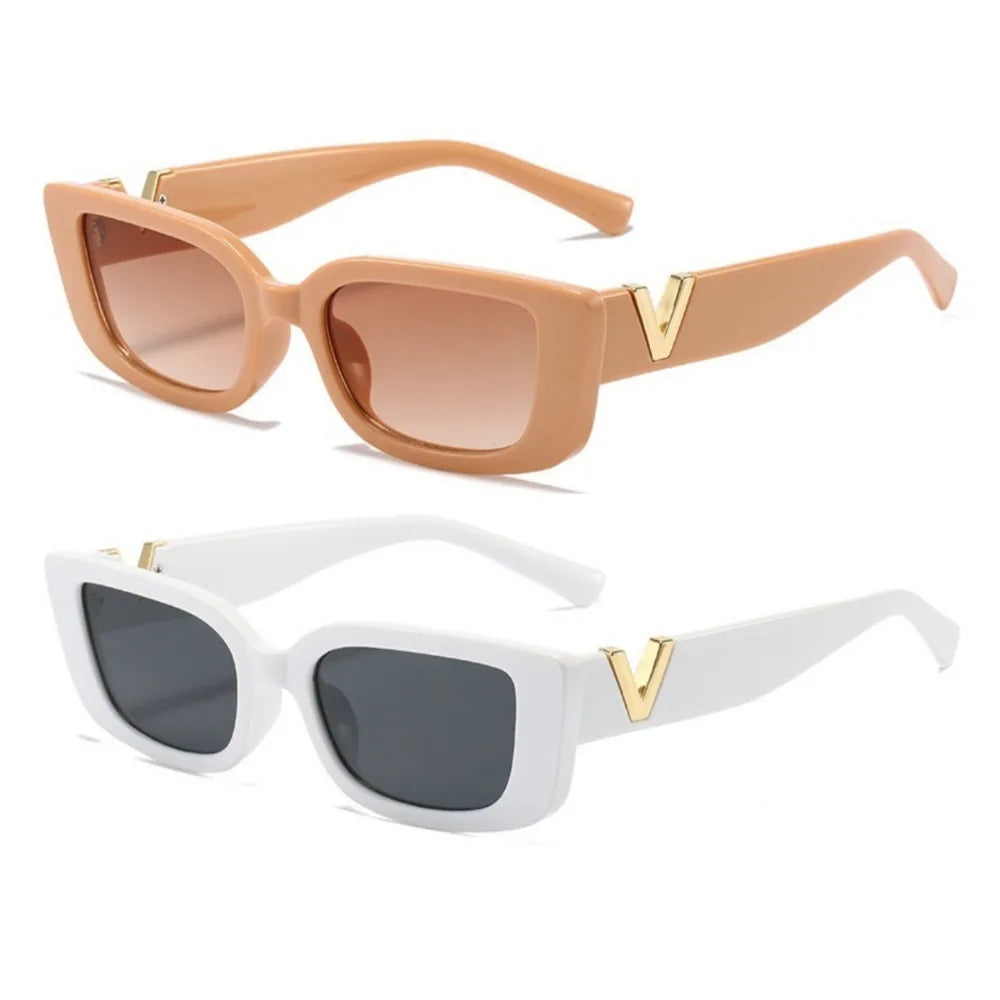 Retro Rectangle Sunglasses – UV400 Protection, Unisex Fashion Design