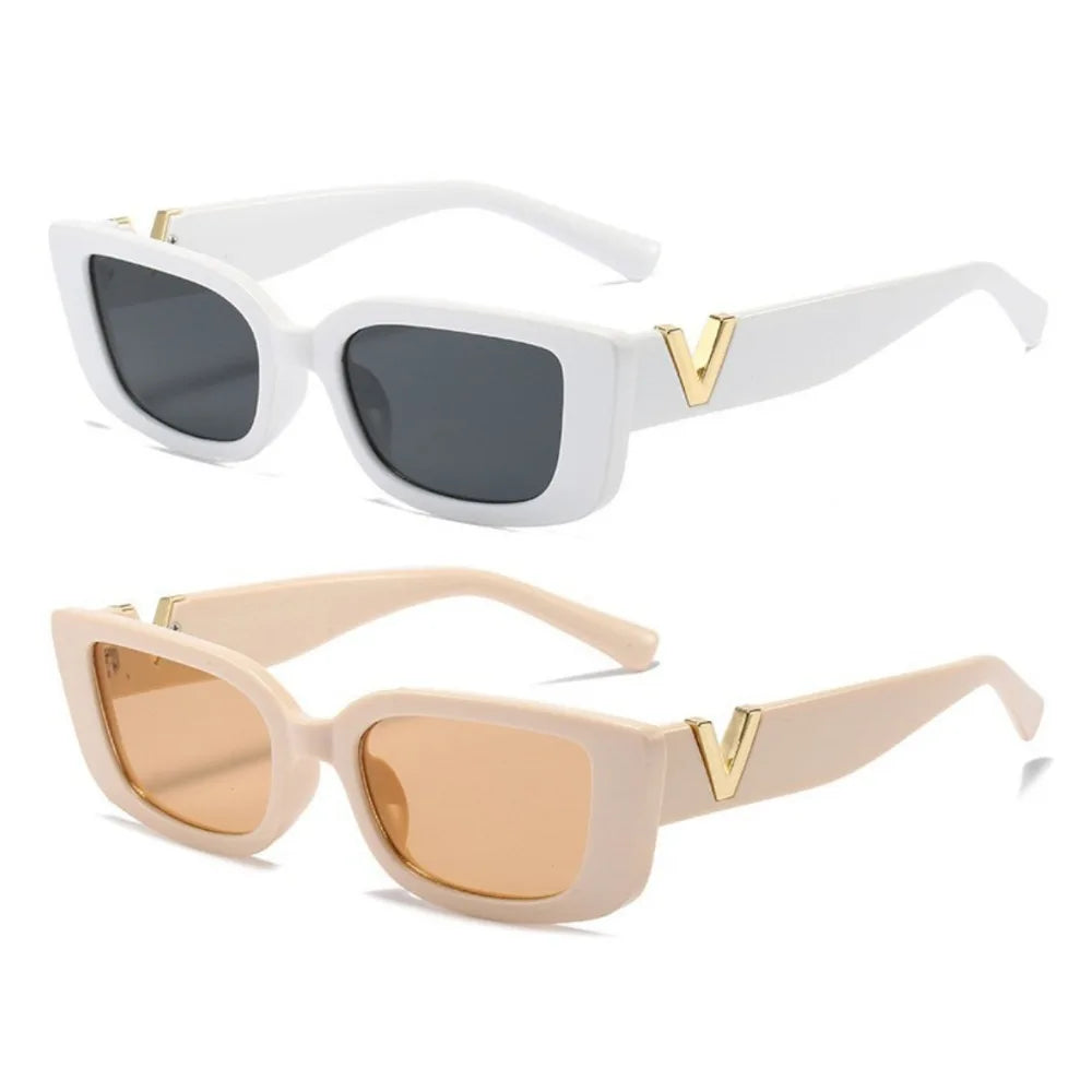 Retro Rectangle Sunglasses – UV400 Protection, Unisex Fashion Design
