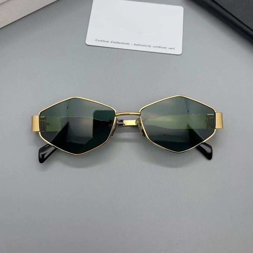 Vintage Polygon Sunglasses – UV400 Protection
