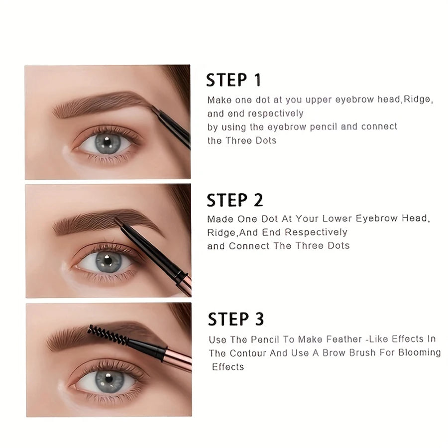 Double-Headed Eyebrow Pencil – Ultra-Fine, Waterproof & Long-Lasting