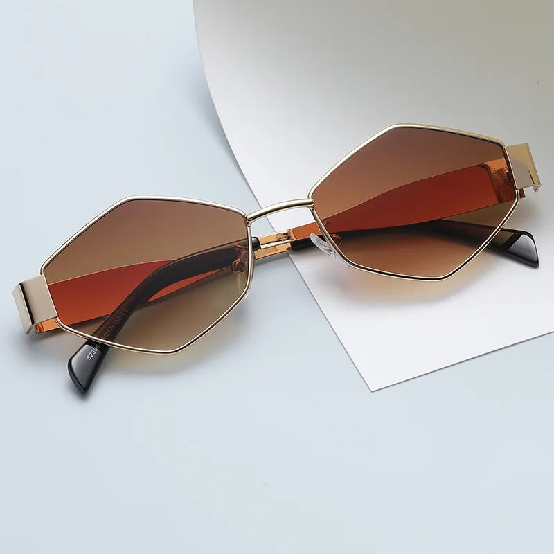 Vintage Polygon Sunglasses – UV400 Protection