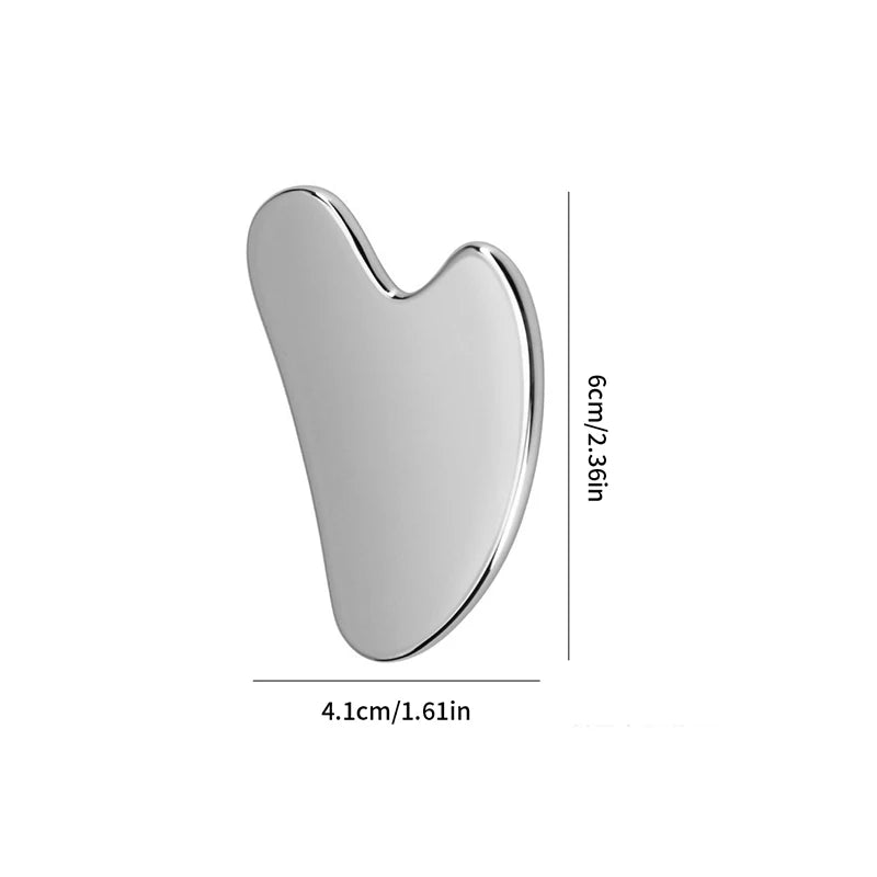 Stainless Steel Gua Sha Scraper – Face & Body Massager