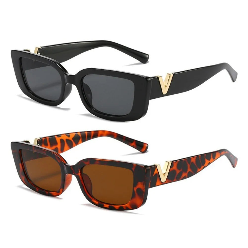 Retro Rectangle Sunglasses – UV400 Protection, Unisex Fashion Design