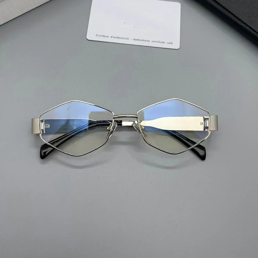Vintage Polygon Sunglasses – UV400 Protection