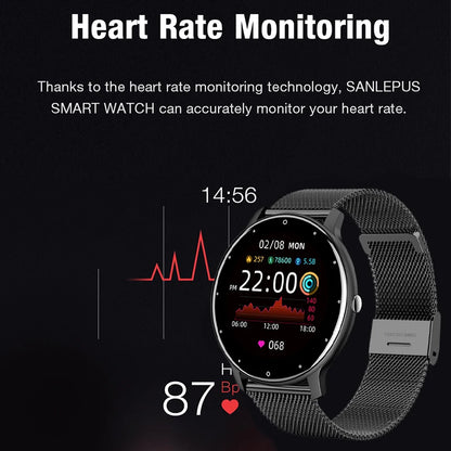 Lige Smartwatch for Women – Full Touch Screen, IP67 Waterproof, Fitness & Sports Tracker