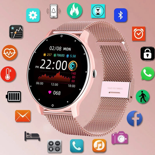 Lige Smartwatch for Women – Full Touch Screen, IP67 Waterproof, Fitness & Sports Tracker