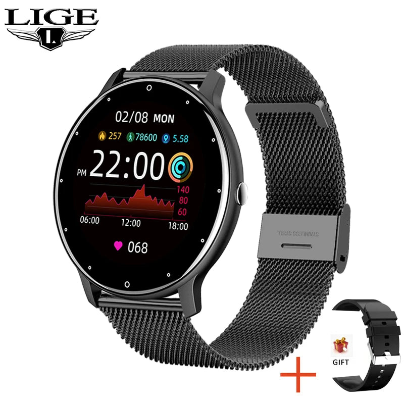 Lige Smartwatch for Women – Full Touch Screen, IP67 Waterproof, Fitness & Sports Tracker