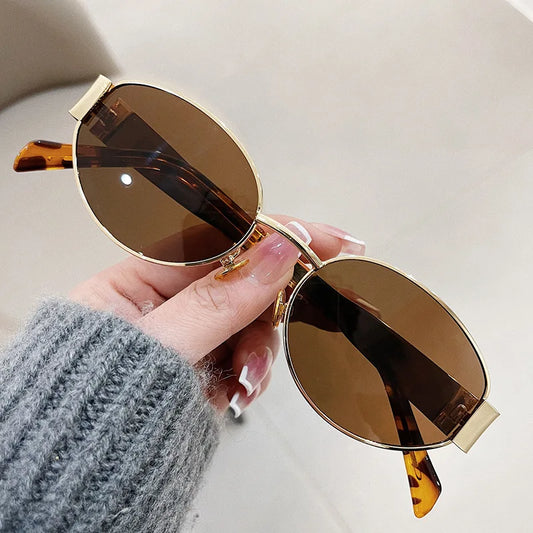 Retro Oval Sunglasses – UV400 Protection