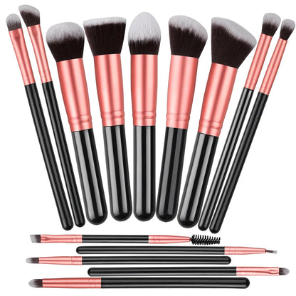 14/16-Piece Makeup Brush Set - Soft & Fluffy for Eye Shadow, Foundation, Blush & Concealer