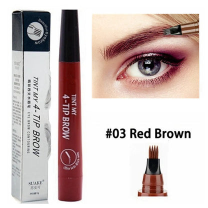 4-Point Microblade Eyebrow Pen – Waterproof, Long-Lasting Liquid Eyebrow Pencil for Women