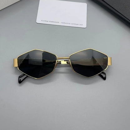 Vintage Polygon Sunglasses – UV400 Protection