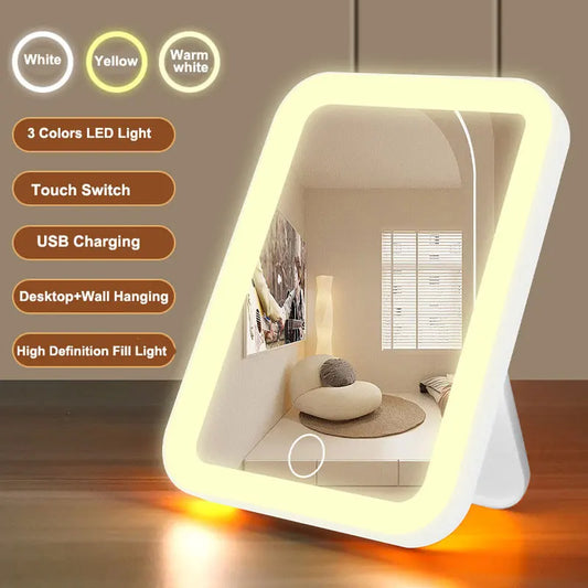 LED Vanity Mirror – Touch Screen & USB Rechargeable