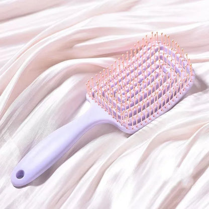 Elastic Massage Comb – Scalp Massager & Detangling Brush for Fast Blow-Drying