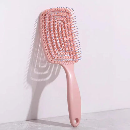 Elastic Massage Comb – Scalp Massager & Detangling Brush for Fast Blow-Drying