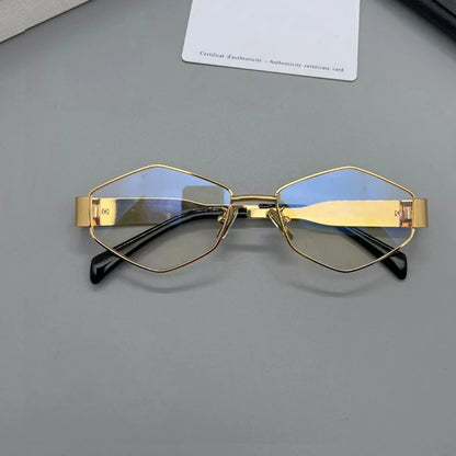 Vintage Polygon Sunglasses – UV400 Protection