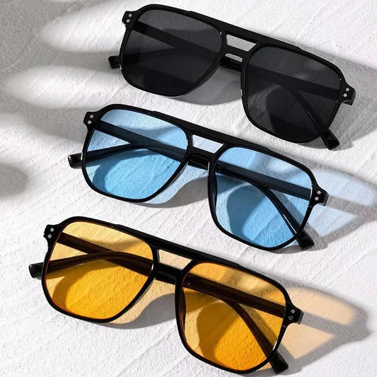 Vintage Square Sunglasses – UV400 Protection