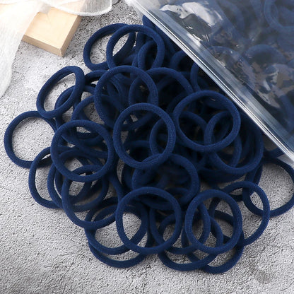 50Pcs Mixed Color Hair Ties - 4cm Elastic Ponytail Holders