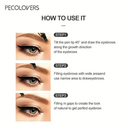 6 Colors Waterproof 4-Tip Eyebrow Pen – Long-Lasting Liquid Eyebrow Tattoo Pencil