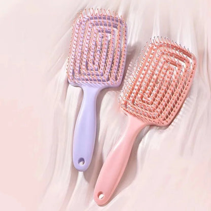 Elastic Massage Comb – Scalp Massager & Detangling Brush for Fast Blow-Drying