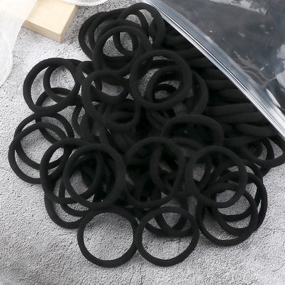 50Pcs Mixed Color Hair Ties - 4cm Elastic Ponytail Holders