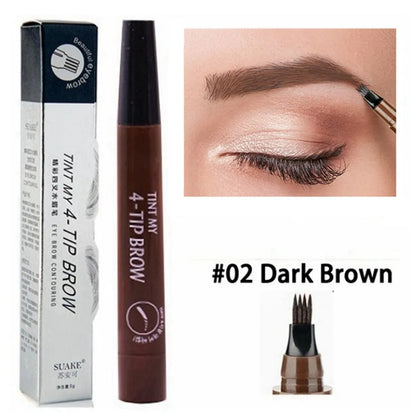 4-Point Microblade Eyebrow Pen – Waterproof, Long-Lasting Liquid Eyebrow Pencil for Women