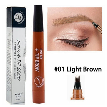 4-Point Microblade Eyebrow Pen – Waterproof, Long-Lasting Liquid Eyebrow Pencil for Women