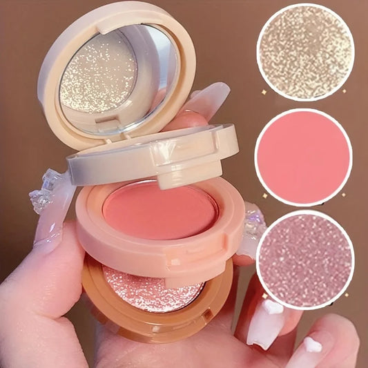 3-in-1 Makeup Palette - Blush, Highlighter & Contour