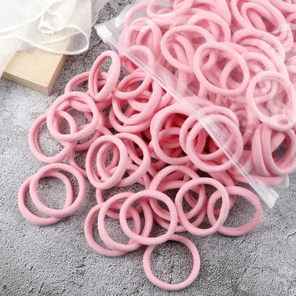50Pcs Mixed Color Hair Ties - 4cm Elastic Ponytail Holders