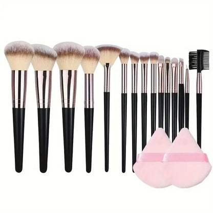 3-20PCS Makeup Brush Set - Soft & Fluffy for Eyeshadow, Foundation, Blush & Concealer