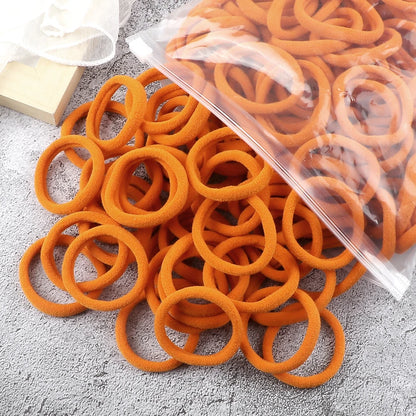 50Pcs Mixed Color Hair Ties - 4cm Elastic Ponytail Holders