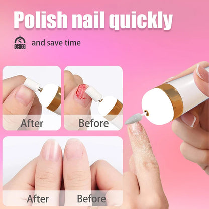 5-in-1 Nail Drill Machine – Portable Gel Remover with Light