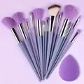 13-Piece Makeup Brush Set - Soft & Fluffy for Foundation, Eyeshadow, Blush & Powder