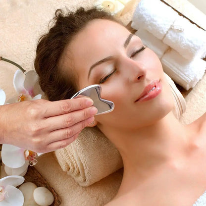 Stainless Steel Gua Sha Scraper – Face & Body Massager