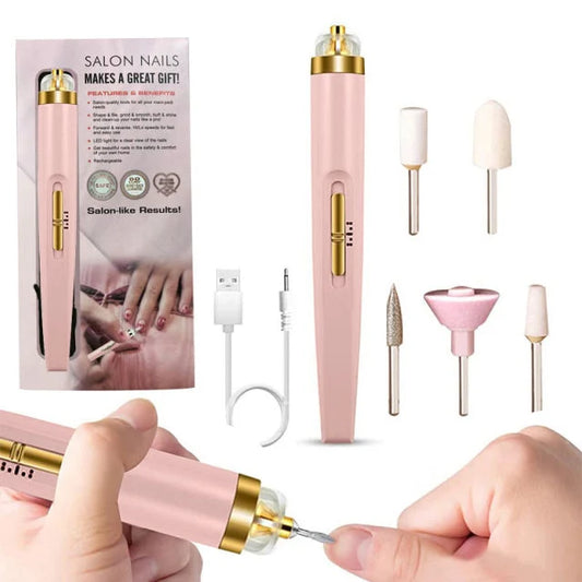 5-in-1 Nail Drill Machine – Portable Gel Remover with Light