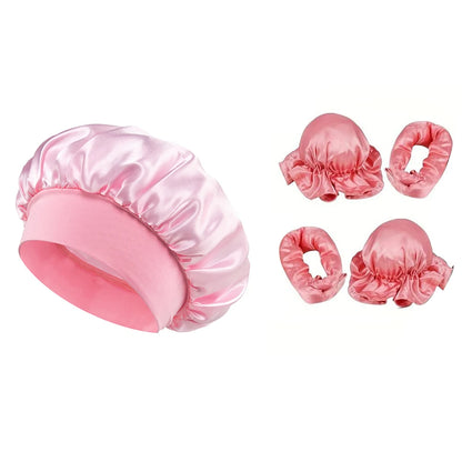 No Heat Hair Curler Set – 5pcs Foam Curlers with Satin Sleeping Cap