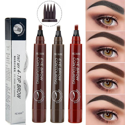 4-Point Microblade Eyebrow Pen – Waterproof, Long-Lasting Liquid Eyebrow Pencil for Women