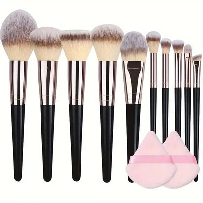 3-20PCS Makeup Brush Set - Soft & Fluffy for Eyeshadow, Foundation, Blush & Concealer