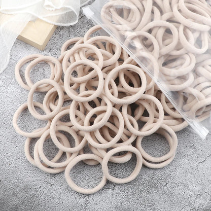 50Pcs Mixed Color Hair Ties - 4cm Elastic Ponytail Holders