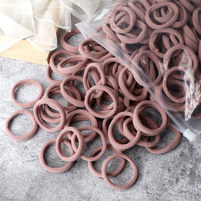 50Pcs Mixed Color Hair Ties - 4cm Elastic Ponytail Holders