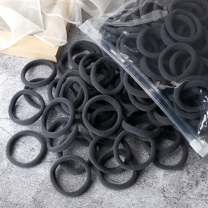 50Pcs Mixed Color Hair Ties - 4cm Elastic Ponytail Holders