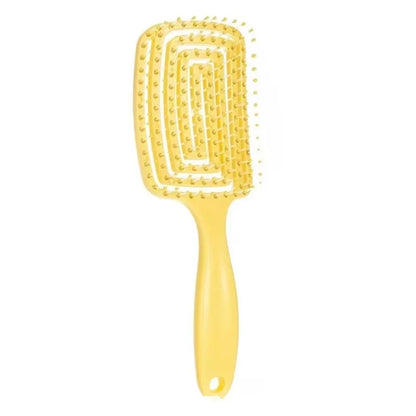 Elastic Massage Comb – Scalp Massager & Detangling Brush for Fast Blow-Drying