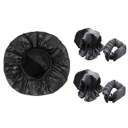 No Heat Hair Curler Set – 5pcs Foam Curlers with Satin Sleeping Cap