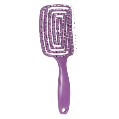Elastic Massage Comb – Scalp Massager & Detangling Brush for Fast Blow-Drying