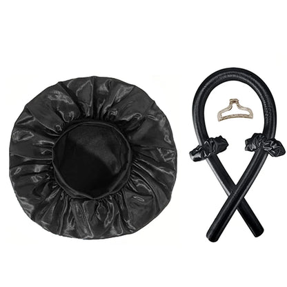 No Heat Hair Curler Set – 5pcs Foam Curlers with Satin Sleeping Cap