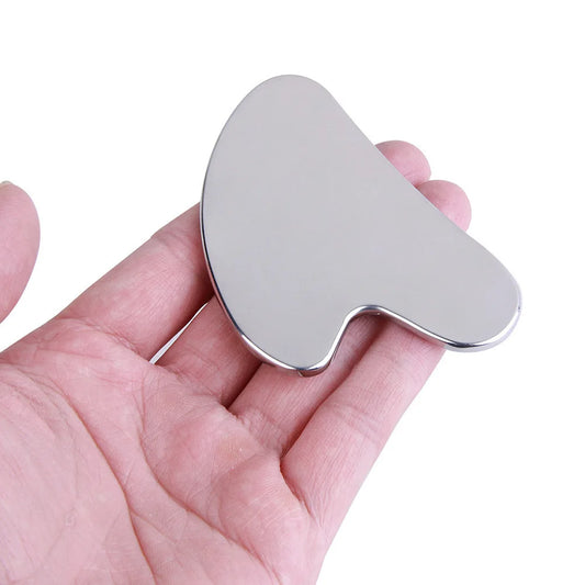 Stainless Steel Gua Sha Scraper – Face & Body Massager
